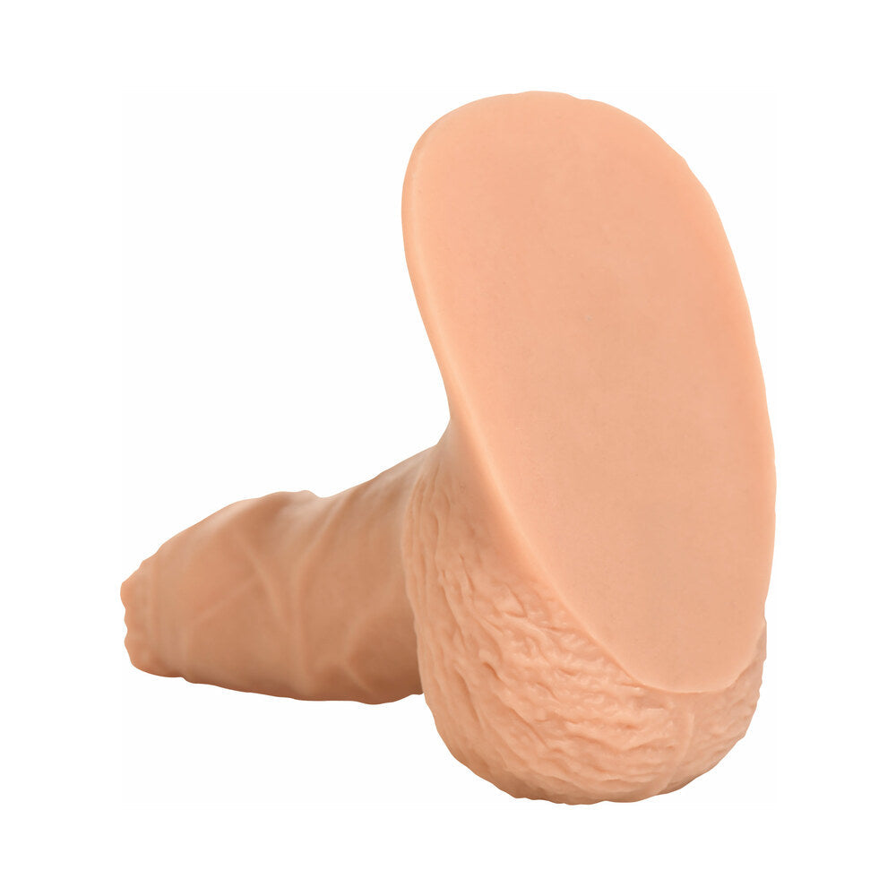 XR Brands Strap U 5.1 in. Uncut Silicone Packer Dildo - Natural Look - Vanilla/Ivory/Beige