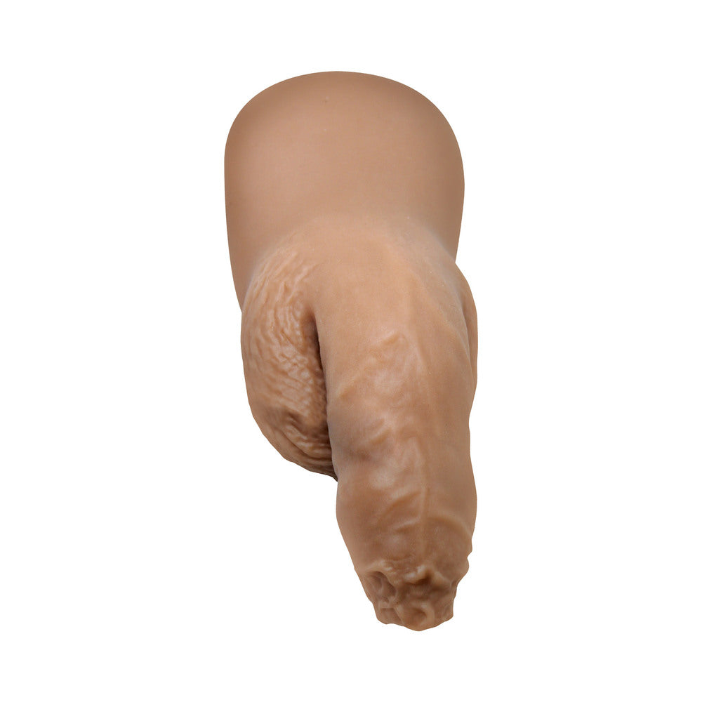 XR Brands Silicone Packer 5.1 in. Uncut Medium Dildo – Tan