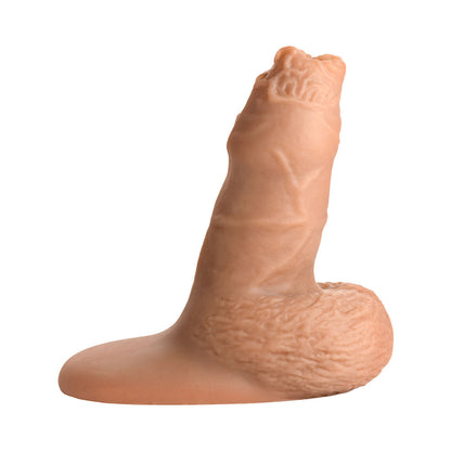 XR Brands Silicone Packer 5.1 in. Uncut Medium Dildo – Tan