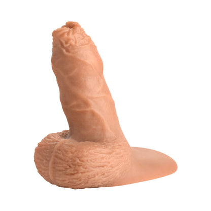 XR Brands Silicone Packer 5.1 in. Uncut Medium Dildo – Tan
