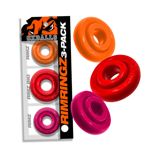 Oxballs Rimringz Multi Size Cockring Set – Assorted Colors