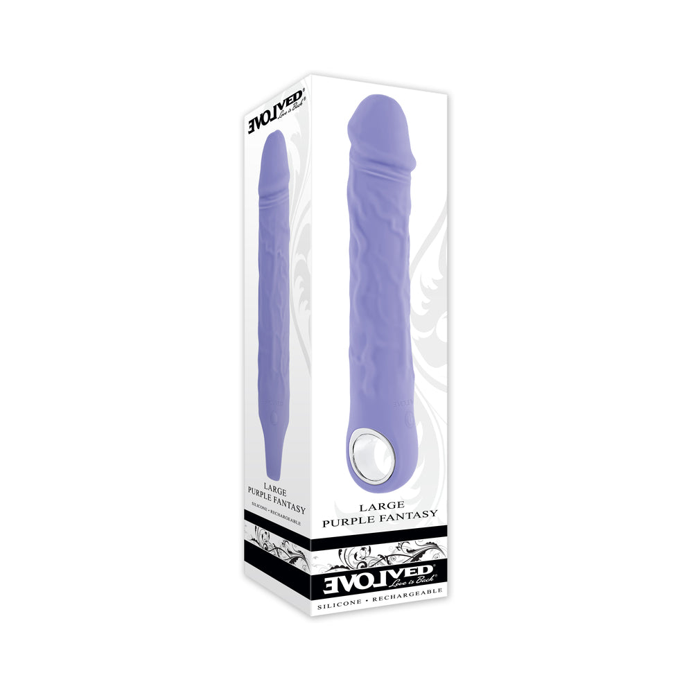 Evolved Large Purple Fantasy Vibrator – Multi-Speed, Waterproof