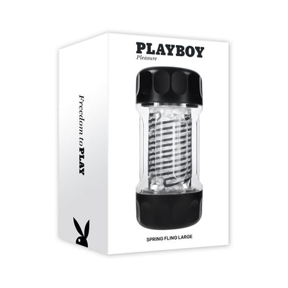 Playboy Spring Fling Large Stroker with Twisting and Tightening Function – Clear
