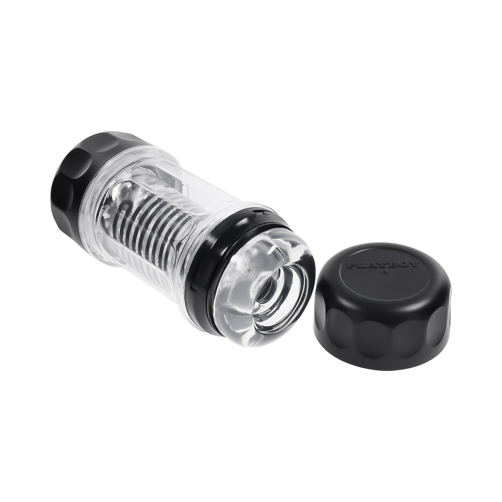 Playboy Spring Fling Large Stroker with Twisting and Tightening Function – Clear