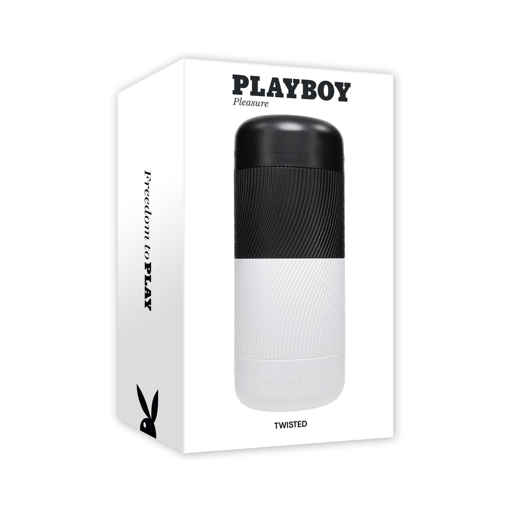 Playboy Twisted 2 AM Stroker with Twisting and Suction Features - White