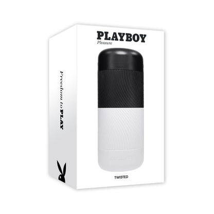 Playboy Twisted 2 AM Stroker with Twisting and Suction Features - White