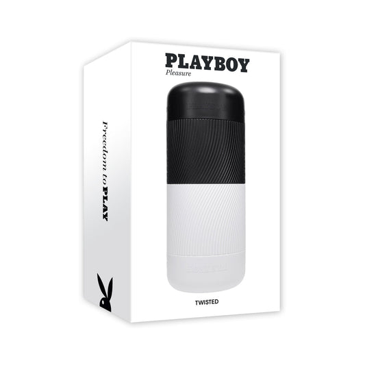 Playboy Twisted 2 AM Stroker with Twisting and Suction Features - White