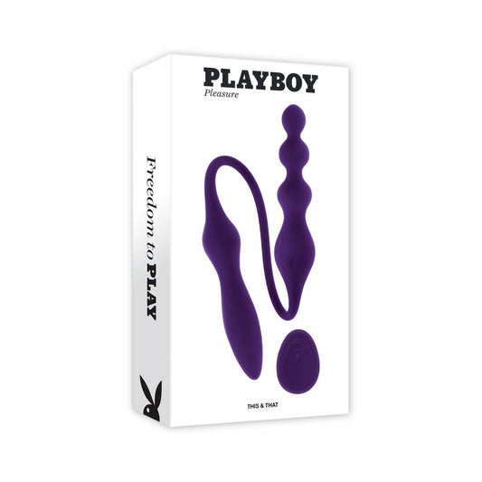 Playboy This & That Acai Dual-Ended Vibrator and Plug – Purple