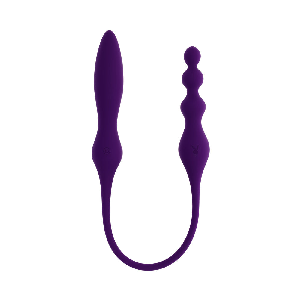 Playboy This & That Acai Dual-Ended Vibrator and Plug – Purple