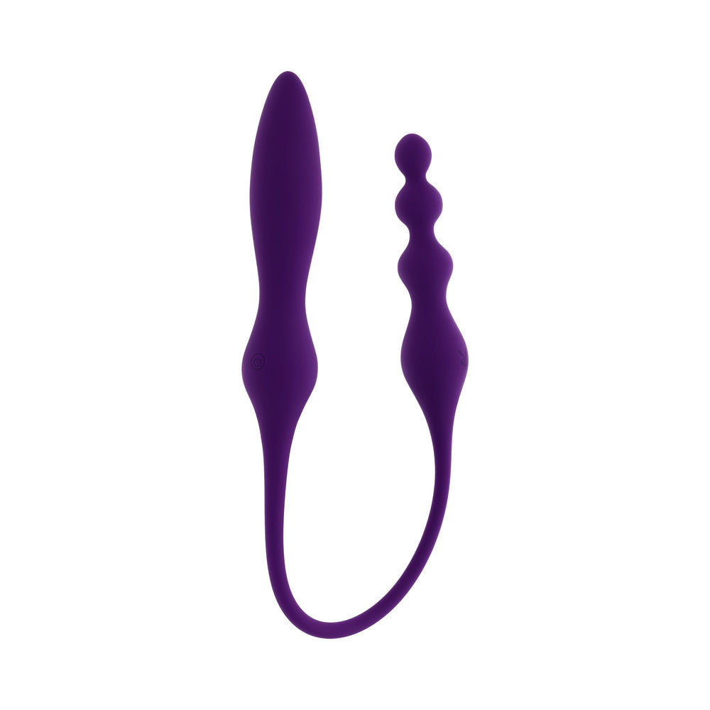 Playboy This & That Acai Dual-Ended Vibrator and Plug – Purple