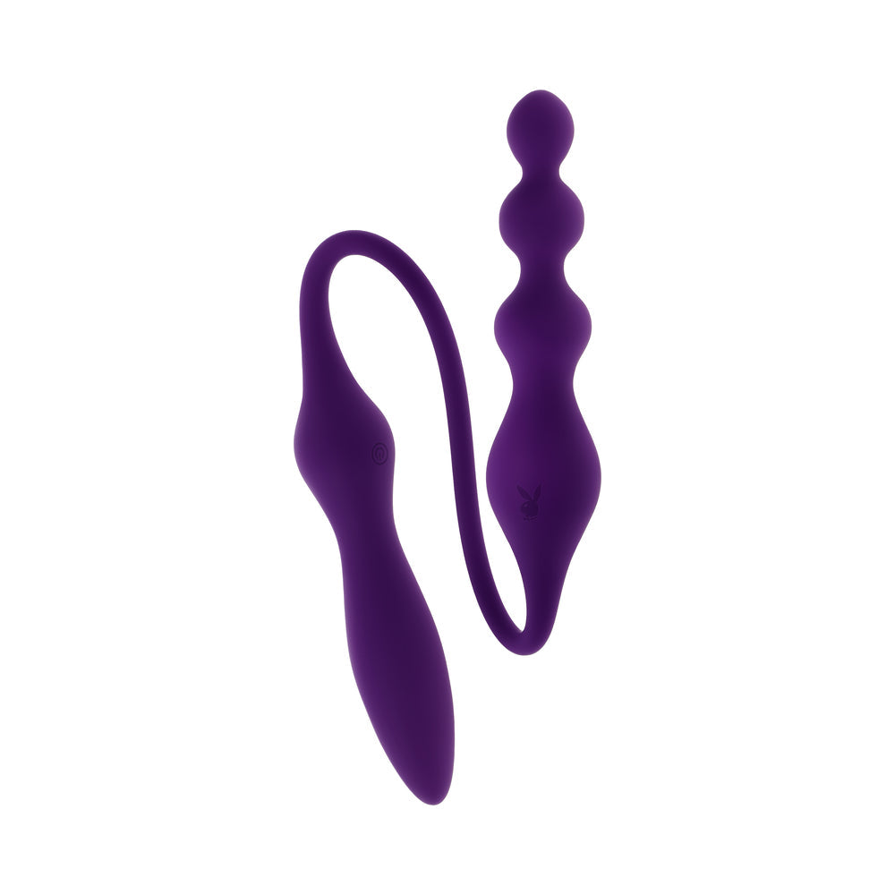 Playboy This & That Acai Dual-Ended Vibrator and Plug – Purple