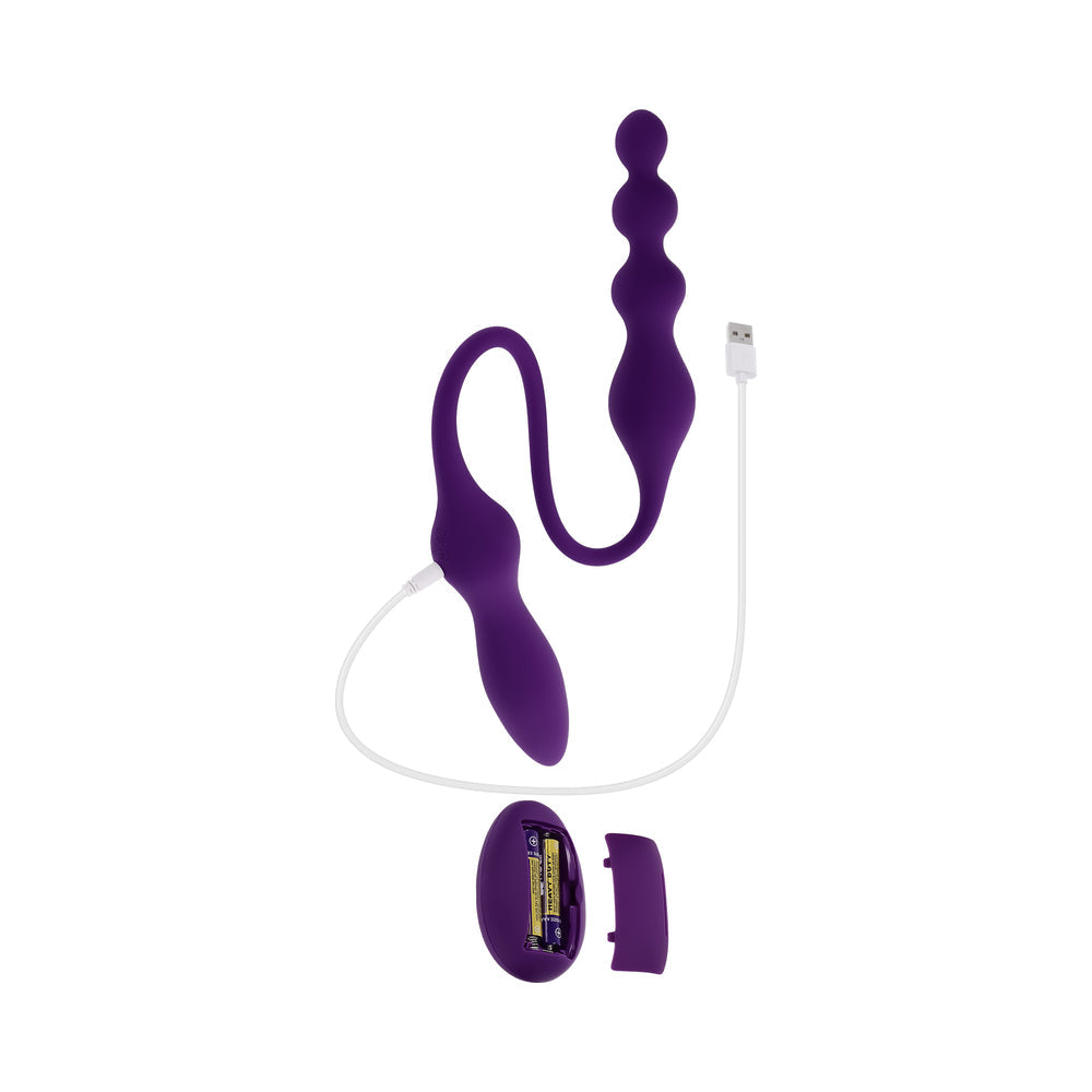 Playboy This & That Acai Dual-Ended Vibrator and Plug – Purple