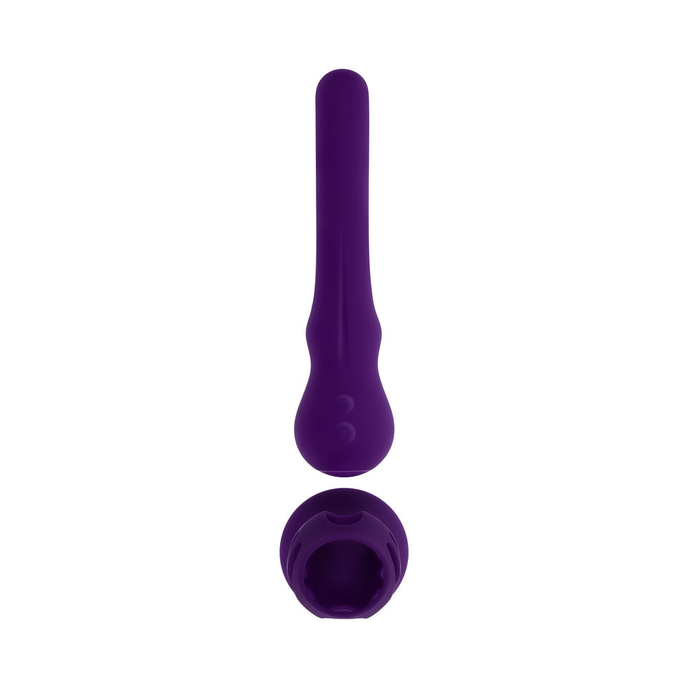 Playboy Wiggle It Acai Vibrator with Wiggling Shaft and 7 Vibration Speeds - Purple