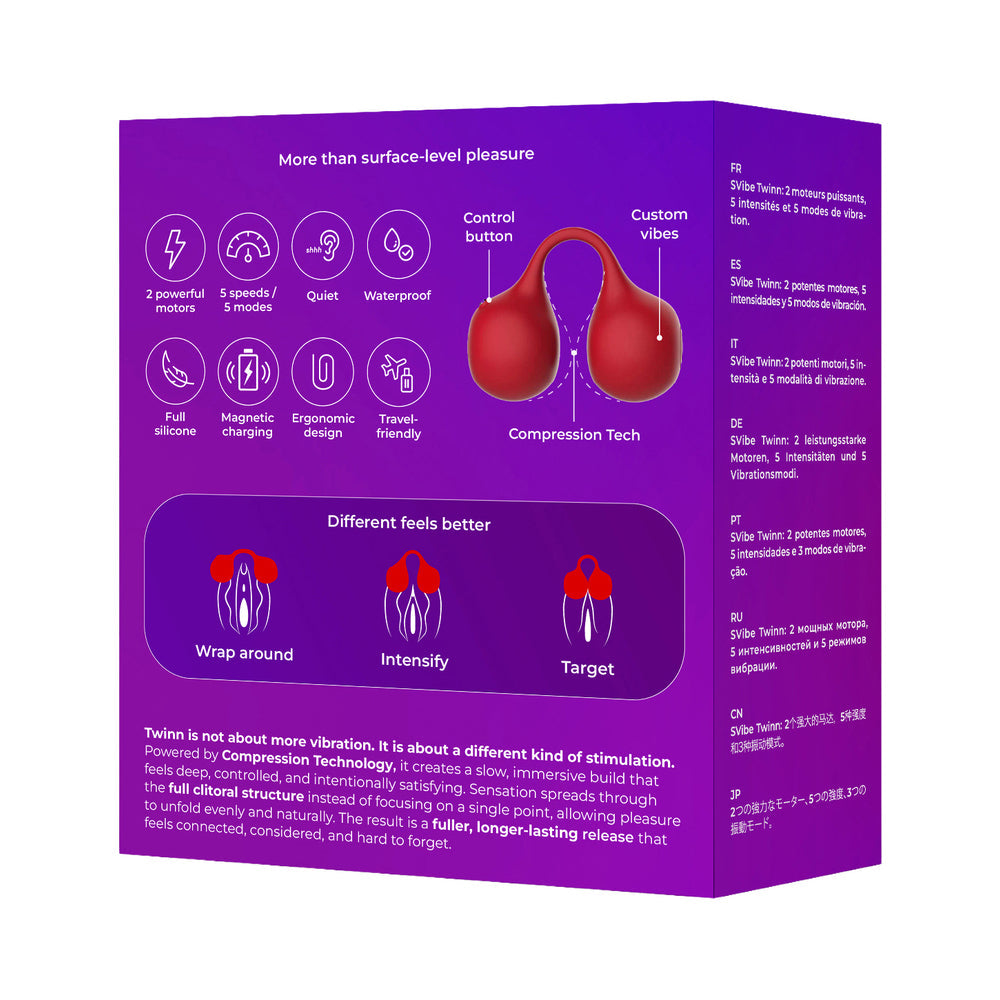 SVibe Snail Twinn Finger Vibrator – Cherry