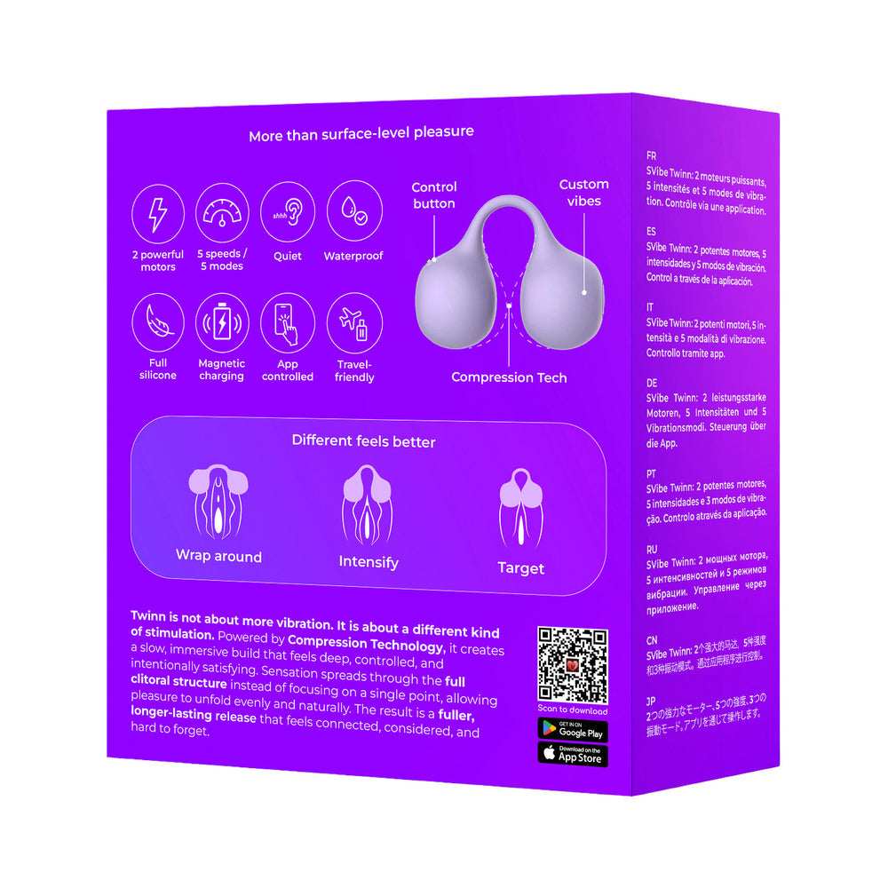 SVibe Snail Twinn Finger Vibrator - Lilac
