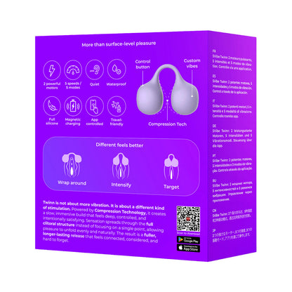 SVibe Snail Twinn Finger Vibrator - Lilac