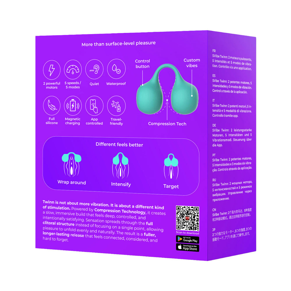 SVibe Snail Twinn Finger Vibrator – Teal