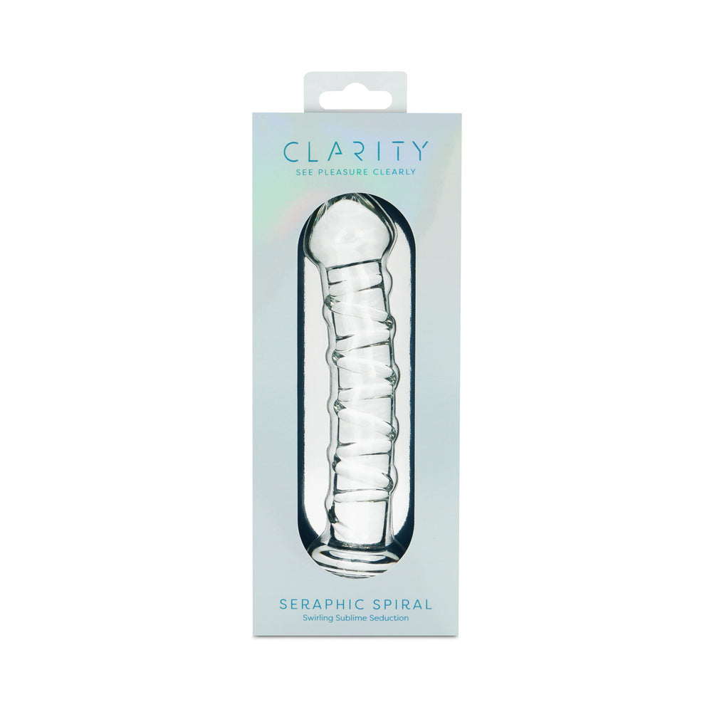 Clarity Seraphic Spiral Glass Dildo – Clear – Hand-Blown Borosilicate Glass