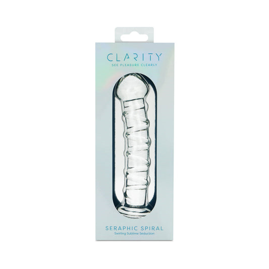Clarity Seraphic Spiral Glass Dildo – Clear – Hand-Blown Borosilicate Glass
