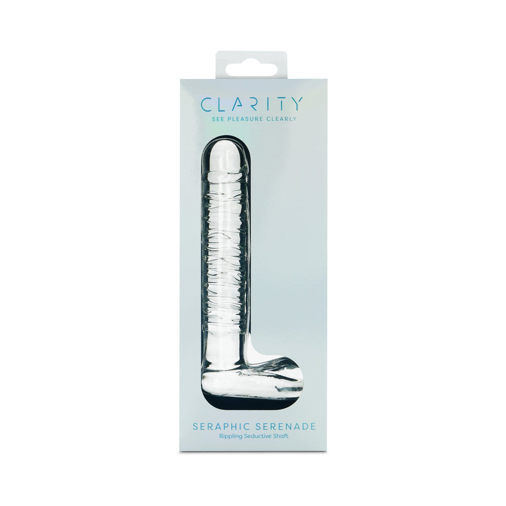 Clarity Seraphic Serenade Sculpted Glass Dildo – Clear