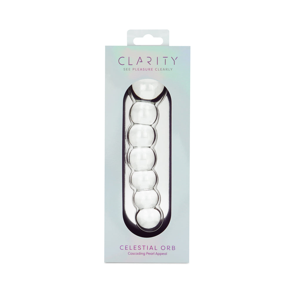 Clarity Celestial Orb Glass Dildo – Double-Ended Design – Clear
