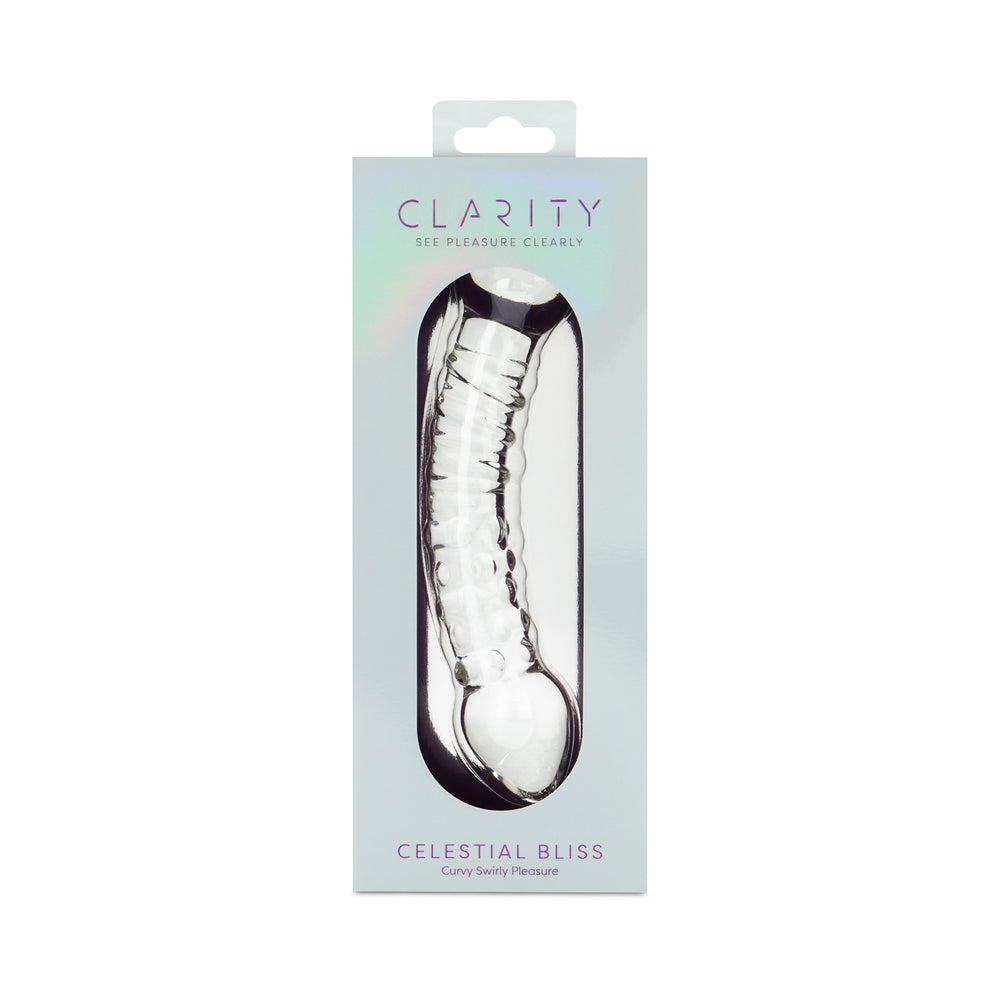 Clarity Celestial Bliss Double-Ended Glass Dildo – Clear