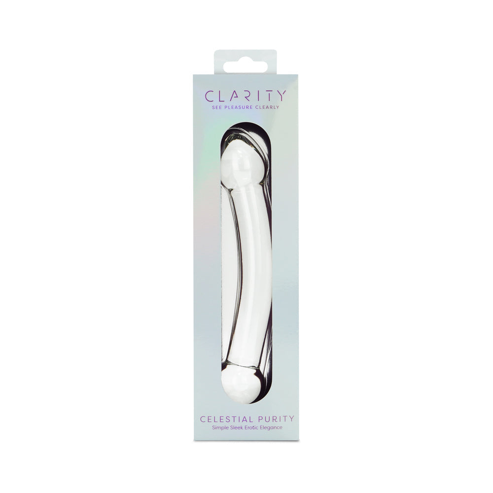 Clarity Celestial Purity Double-Ended Glass Dildo – Clear