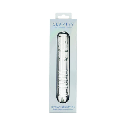 Clarity Elysian Sensation Double-Ended Glass Dildo – Clear