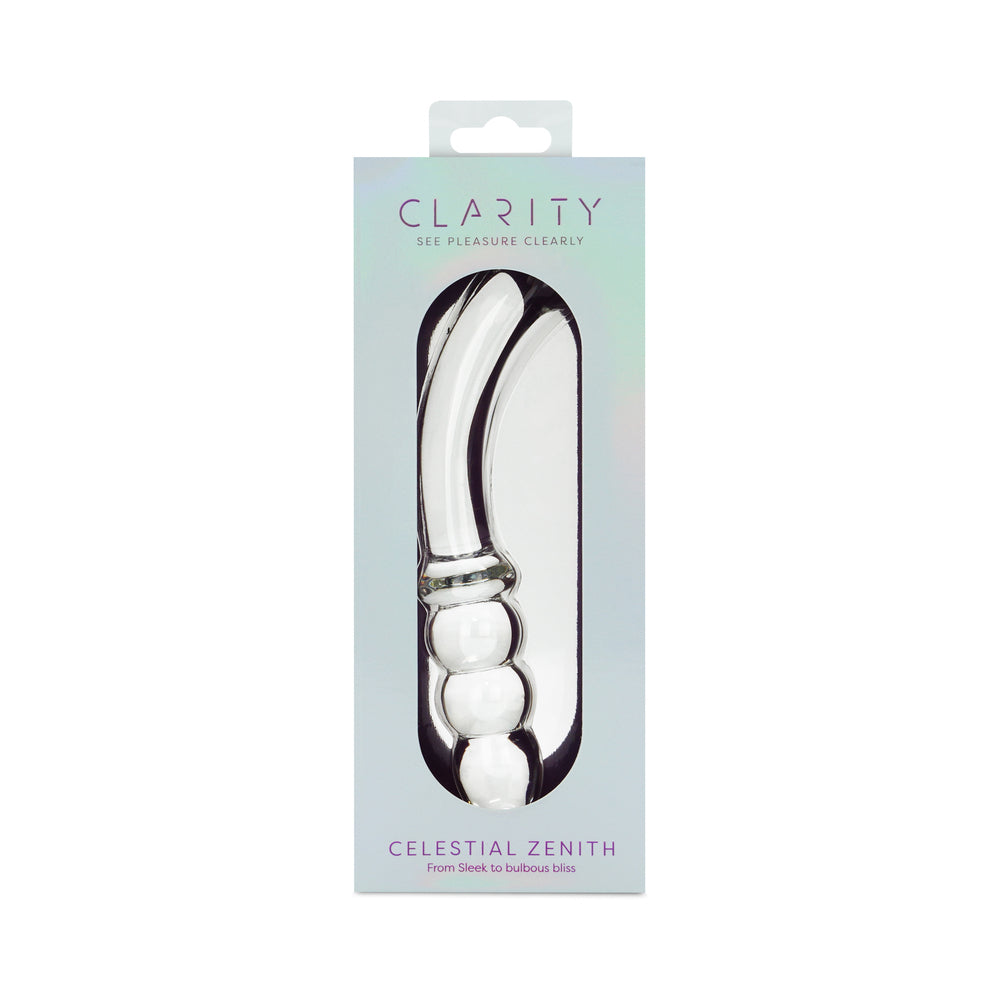 Clarity Celestial Zenith Double-Ended Glass Dildo – Clear