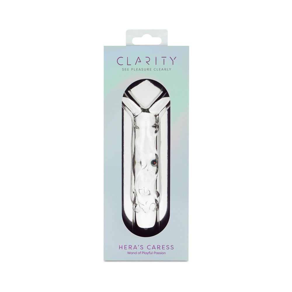 Clarity Hera's Caress Glass Dildo – 5.9 Inch, Clear