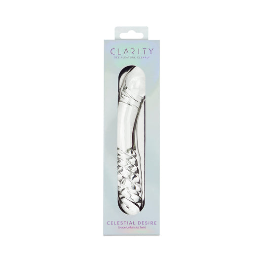 Clarity Celestial Desire Double-Ended Glass Dildo – Clear
