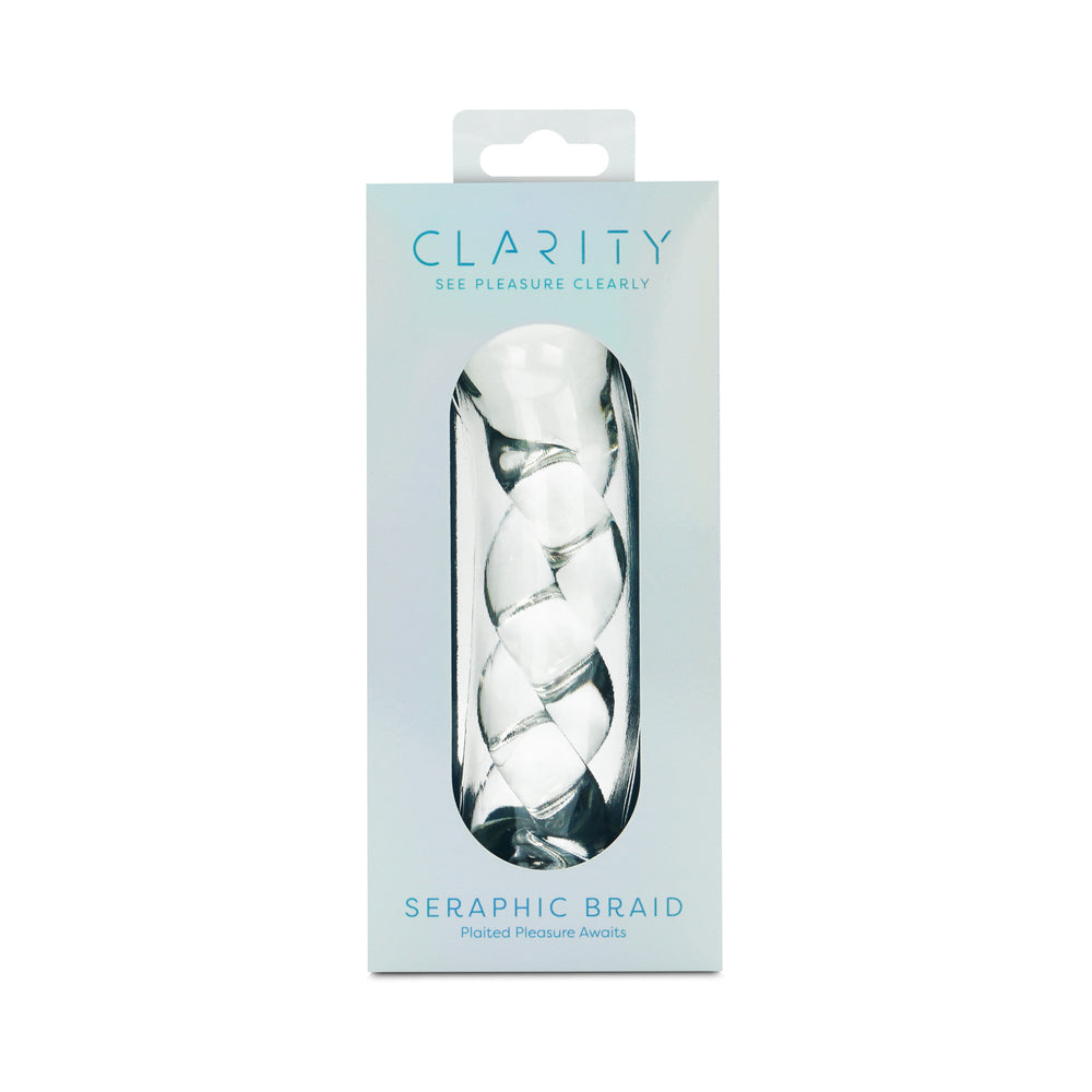 Clarity Seraphic Braid Glass Dildo – Spiral Design – Clear