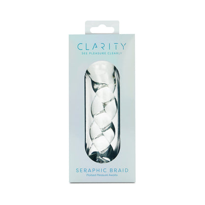 Clarity Seraphic Braid Glass Dildo – Spiral Design – Clear
