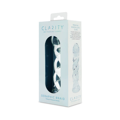 Clarity Seraphic Braid Glass Dildo – Spiral Design – Clear