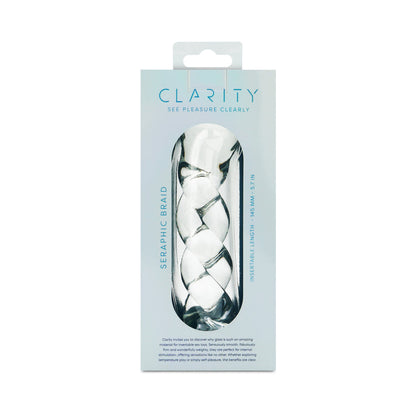 Clarity Seraphic Braid Glass Dildo – Spiral Design – Clear