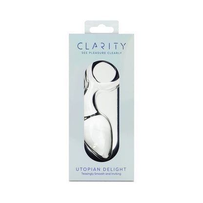 Clarity Utopian Delight Glass Butt Plug – Clear – 3.5 Inch