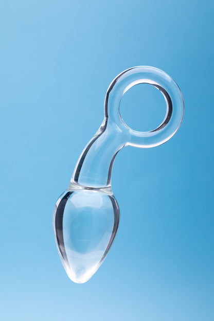 Clarity Utopian Delight Glass Butt Plug – Clear – 3.5 Inch