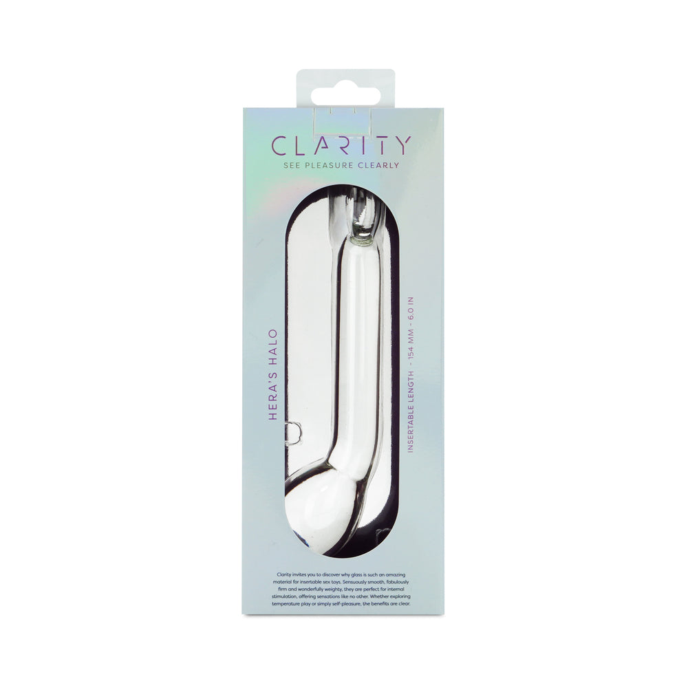 Clarity Hera's Halo Glass Dildo – 6 Inch, Clear, G-Spot and Prostate Stimulation