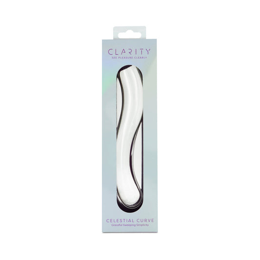 Clarity Celestial Curve Double-Ended Glass Dildo – Clear