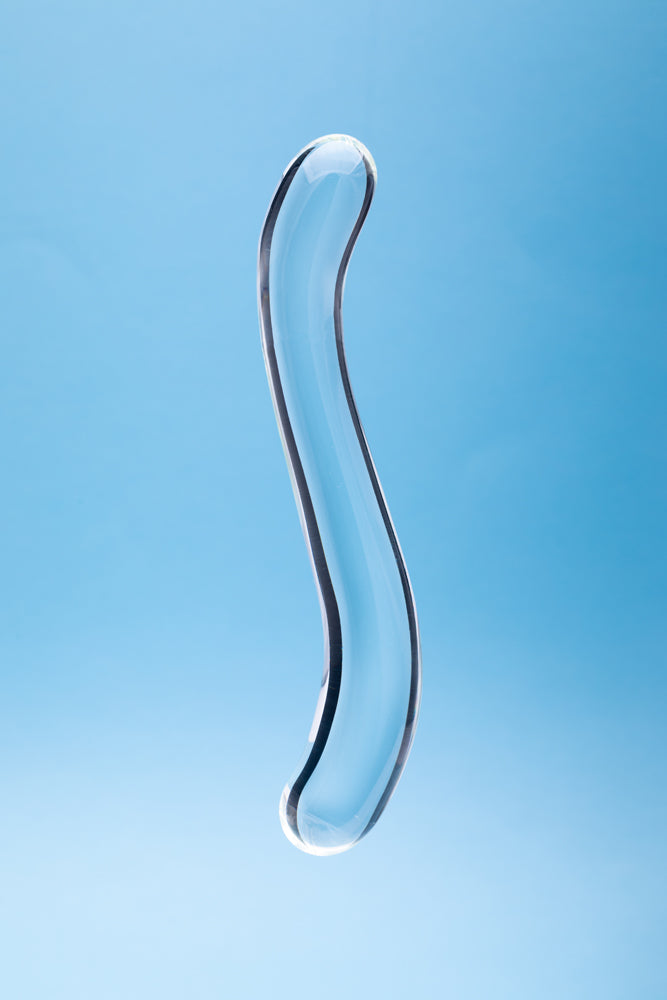 Clarity Celestial Curve Double-Ended Glass Dildo – Clear