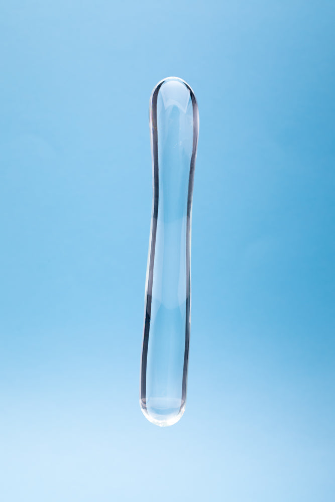 Clarity Celestial Curve Double-Ended Glass Dildo – Clear