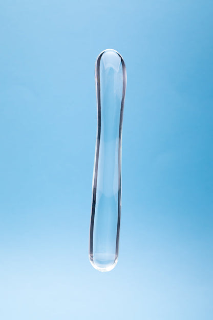 Clarity Celestial Curve Double-Ended Glass Dildo – Clear