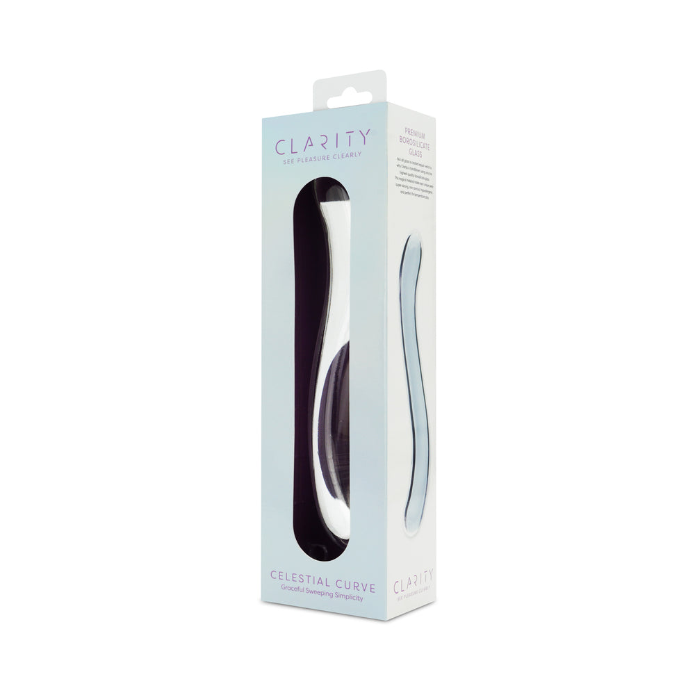Clarity Celestial Curve Double-Ended Glass Dildo – Clear