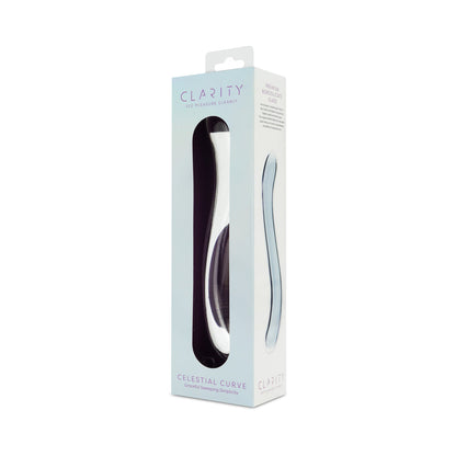 Clarity Celestial Curve Double-Ended Glass Dildo – Clear