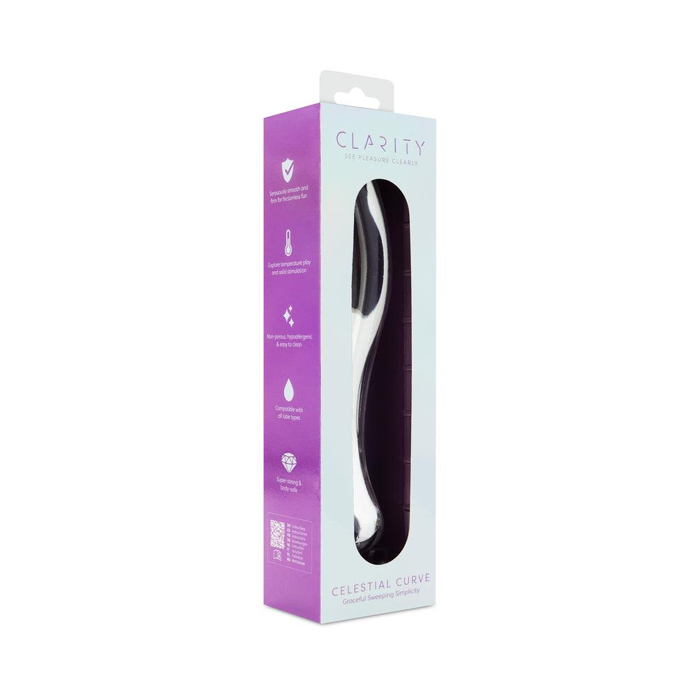 Clarity Celestial Curve Double-Ended Glass Dildo – Clear