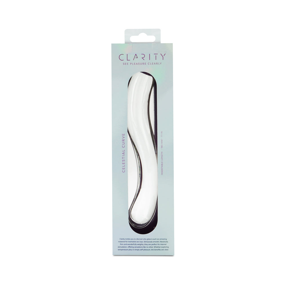 Clarity Celestial Curve Double-Ended Glass Dildo – Clear