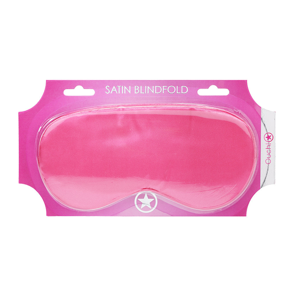 Ouch! Satin Mask – Pink Satin Eye Mask for Teasing and Power Play