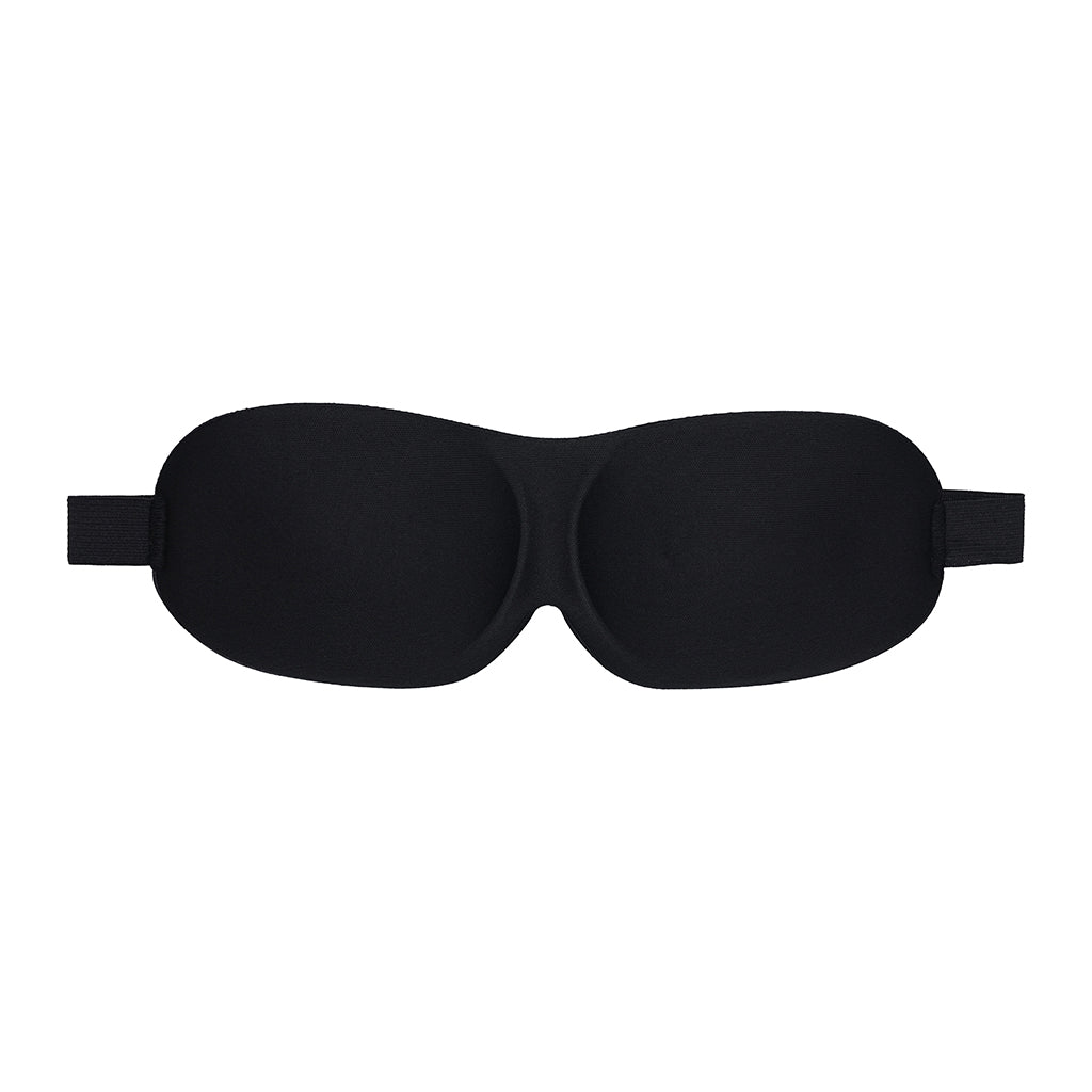 Ouch! 3D Black Blindfold with Contoured Eye Pockets