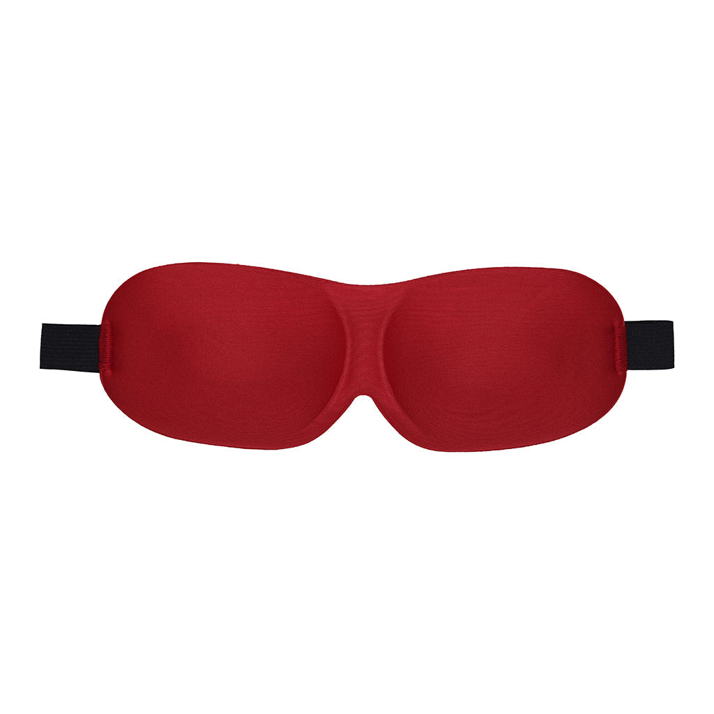 Ouch! 3D Red Blindfold with Contoured Eye Pockets