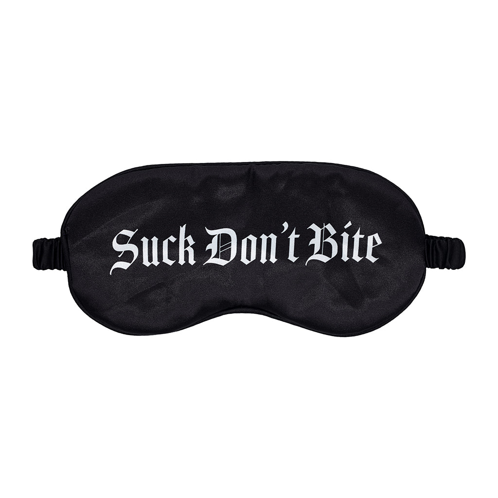 Ouch! Suck Don't Bite Printed Mask – Satin Black